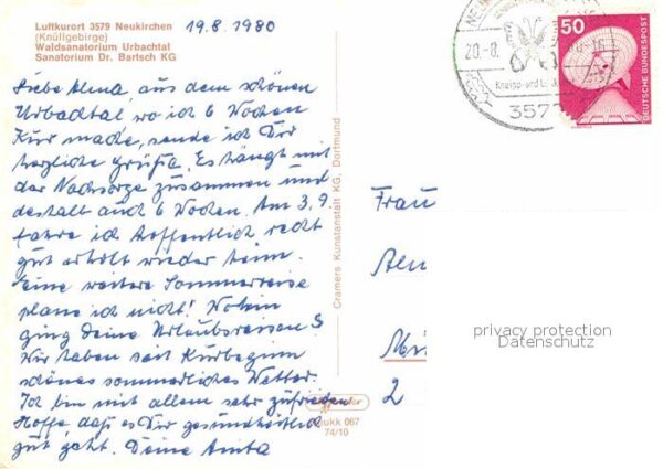 Neukirchen Knuellgebirge Waldsanatorium Urbachtal Sanatorium Dr. – Bild 2