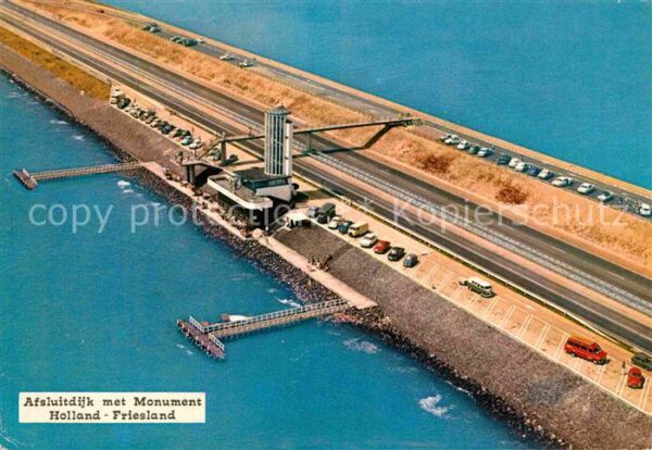 Afsluitdijk Fliegeraufnahme met Monument