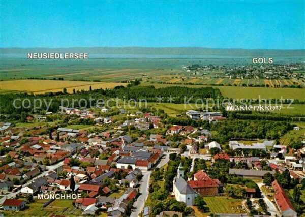 Moenchhof Burgenland Fliegeraufnahme Marienkron Neusiedlerse