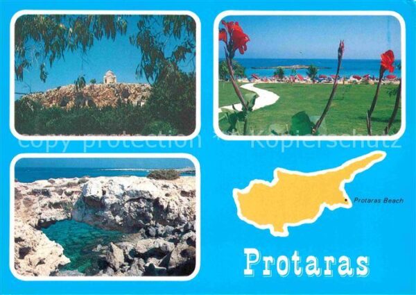 Protaras Cyprus Zypern Felsen am Meer Park Strand