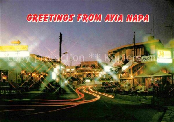 Ayia Napa Agia Napa Strassenpartie bei Nacht