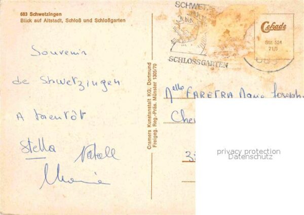 Schwetzingen Fliegeraufnahme Altstadt Schloß Schloßg – Bild 2
