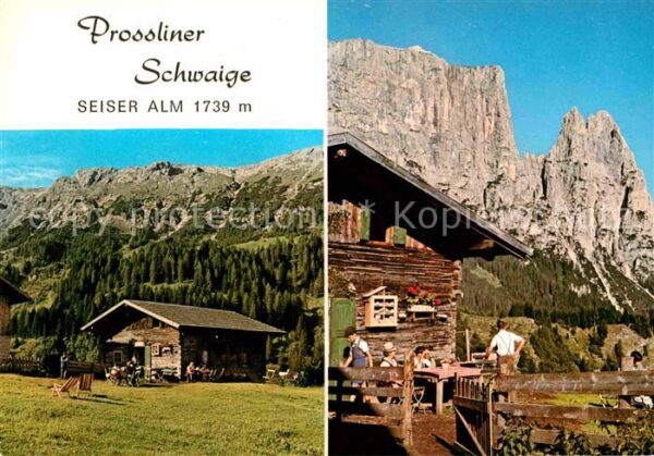Seiser Alm Dolomiten Prossliner Schwaige Schlerngebiet Jause
