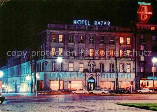 Poznan Posen Hotel Bazar bei Nacht