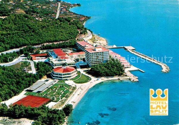 Split Spalato Fliegeraufnahme Hotel LAV