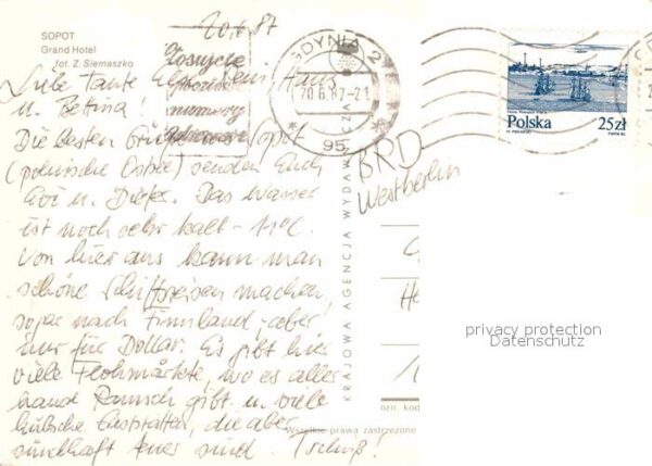 Zoppot Sopot Grand Hotel – Bild 2