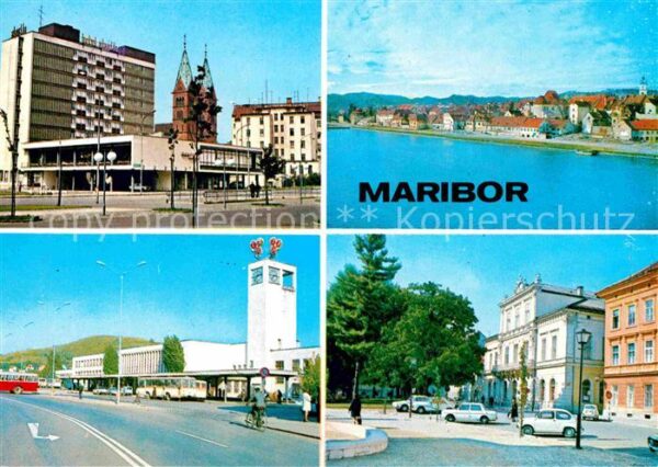 Maribor Marburg Drau Ortspartien und Fluss