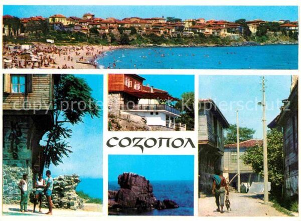 Sozopol Bulgarien Strand Ortspartie