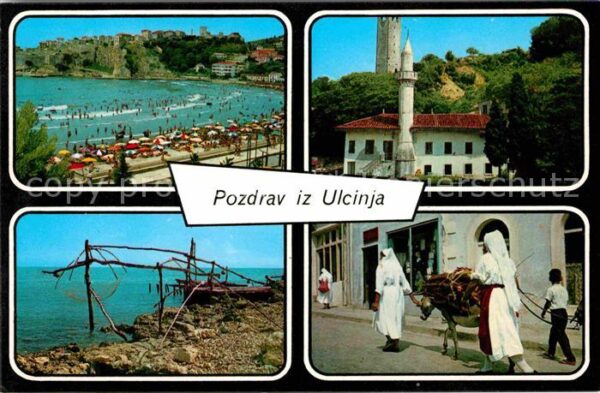 Ulcinj Strand Strassenpartie