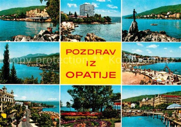 Opatija Abbazia Strand Park Strassenpartie