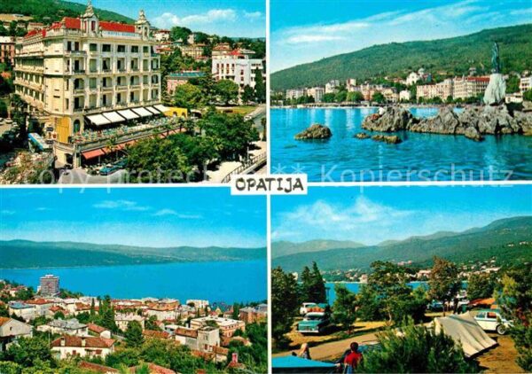 Opatija Abbazia Fliegeraufnahme Hotel Camping