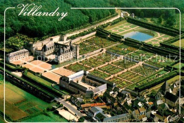 Villandry 37 Vue generale aerienne du chateau les ja