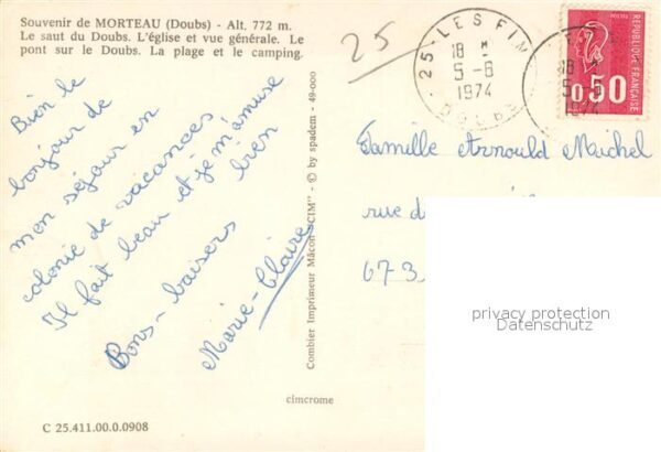 Morteau Doubs Le saut du Doubs Eglise et vue generale – Bild 2