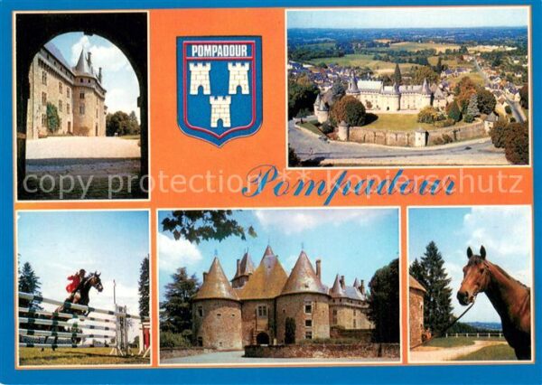 Pompadour Entree du Chateau Vue aerienne du chate