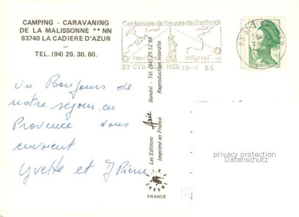 La Cadiere-d Azur Camping Caravaning de la Malissonne Det – Bild 2