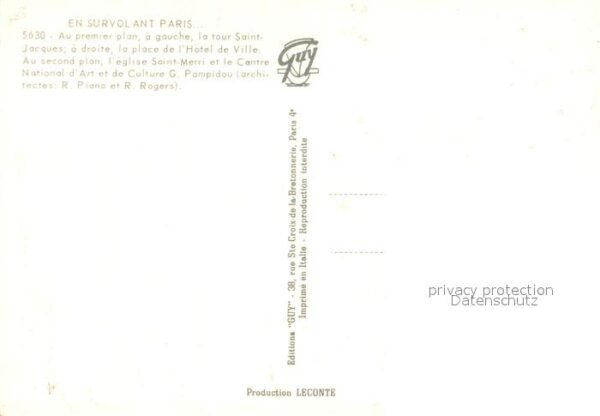Paris 75 La tour Saint Jacques Place de l’Hotel – Bild 2
