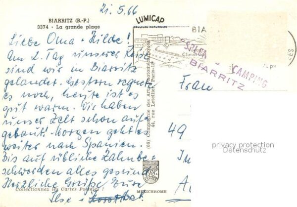 Biarritz Pyrenees Atlantiques La grande plage – Bild 2