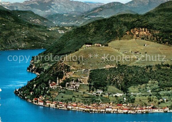 Morcote Lago di Lugano Fliegeraufnahme