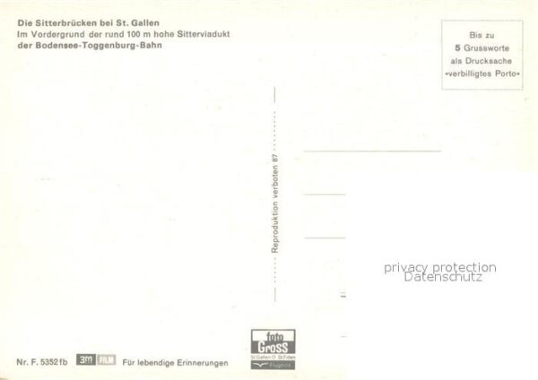 St Gallen SG Die Sitterbrücken mit Sitterviadukt der – Bild 2