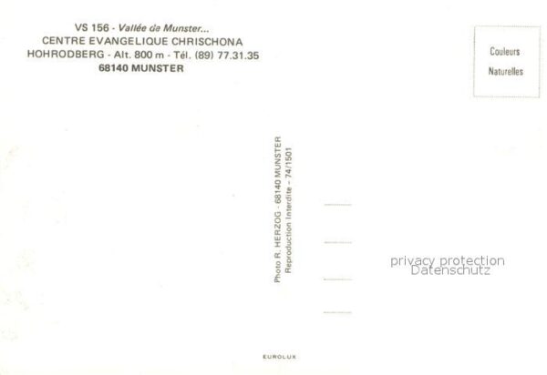Munster  68 Haut Rhin Elsass Centre Evangelique Chrischona Hohrodber – Bild 2