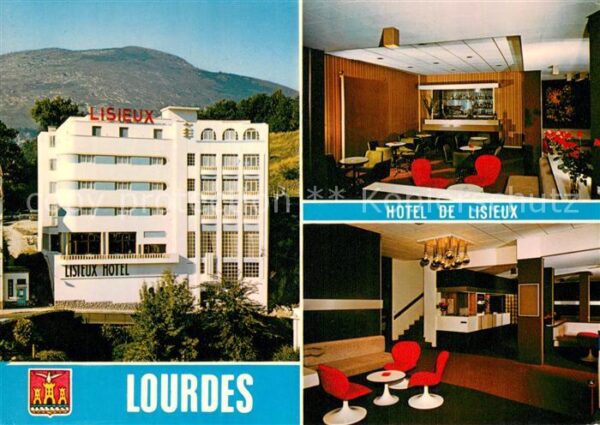 Lourdes Hautes Pyrenees Hotel de Lisieux Gastraum Foyer