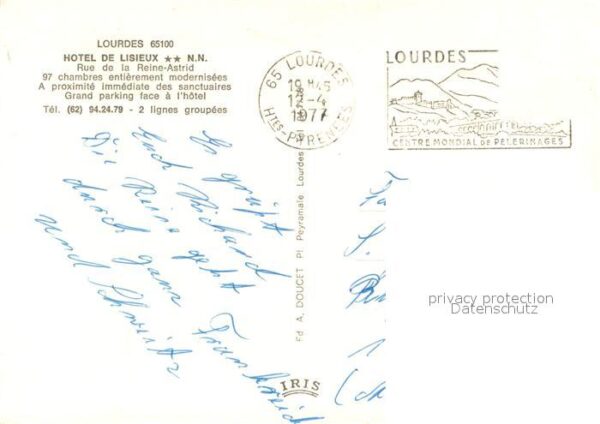Lourdes Hautes Pyrenees Hotel de Lisieux Gastraum Foyer – Bild 2
