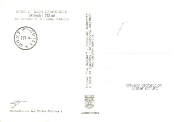 Mont-Sainte-Odile Mont-Ste-Odile 67 Le Couvent et la Plaine d_Alsace – Bild 2