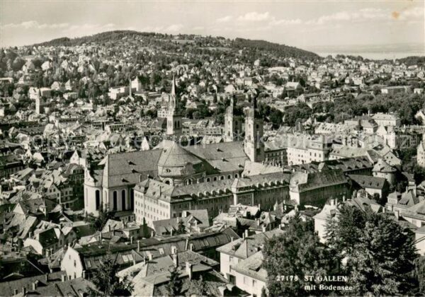 St Gallen SG Fliegeraufnahme mit Kirche