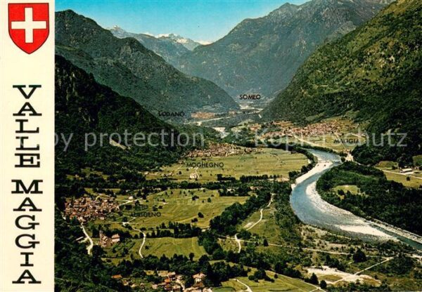 Valle Maggia Fliegeraufnahme