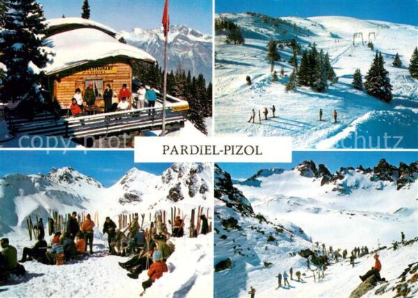 Pizol 2847m SG Bergrestaurant Pardiel Schlepplift Skig