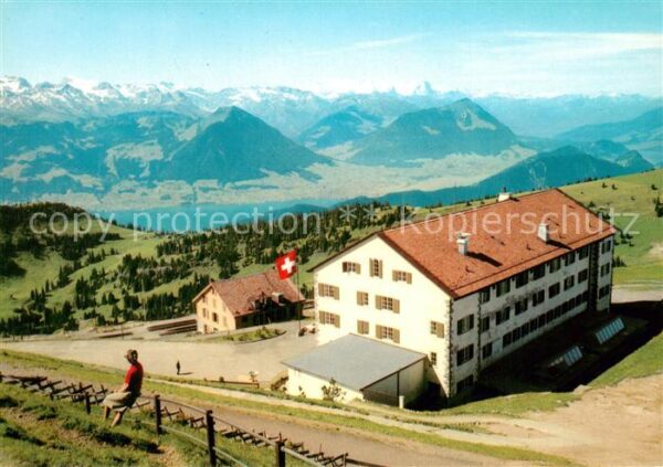 Rigi Kulm Blick auf Berner Alpen