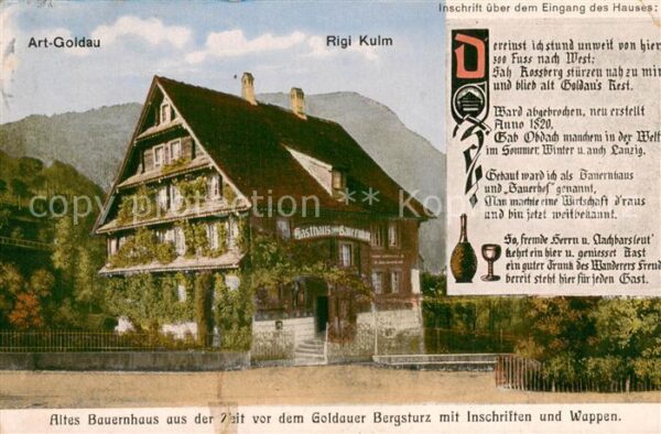 Rigi Kulm Altes Bauernhaus aus der Zeit vor dem G
