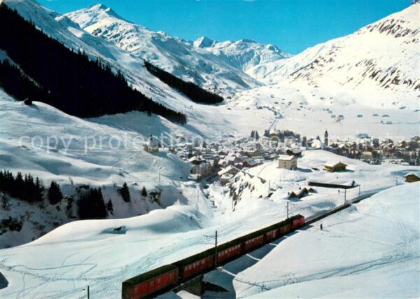 Andermatt UR Winterpanorama mit der Furka