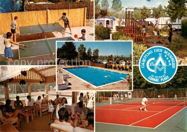 Carnac 56 Camping des Menhirs Tennis Tischtennis