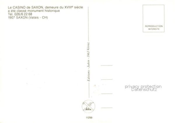 Saxon VS Casino de Saxon XVIIIe siècle Monument – Bild 2