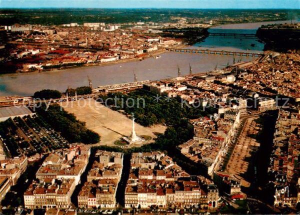 Bordeaux 33 Vue generale aerienne et la Garonne