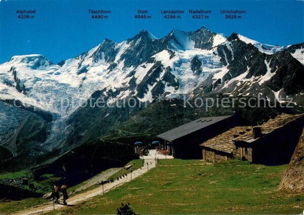Saas Grund Bergrestaurant Kreuzboden Panorama der