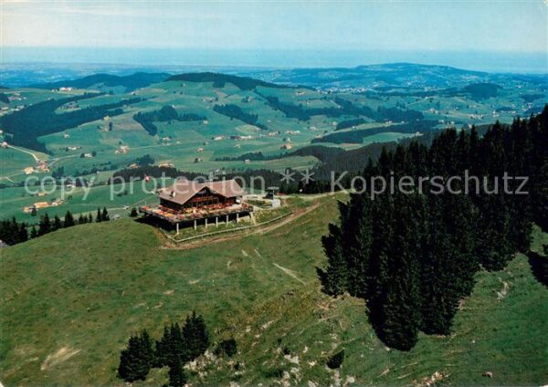 Schoenengrund AR Berggasthaus Hochhamm mit Bodenseeblick