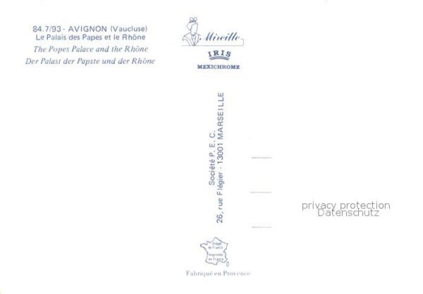 Avignon Vaucluse Le Palais des Papes et le Rhone Vue aer – Bild 2