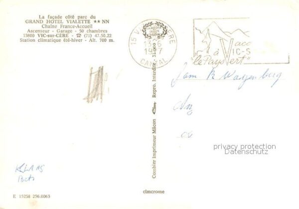 Vic-sur-Cere 15 Grand Hotel Vialette Parc – Bild 2