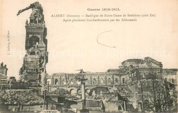 Albert 80 Somme Basilique de Notre Dame de BreBieres Ru