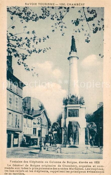 Chambery 73 Fontaines des Eléphants ou Colonne de B