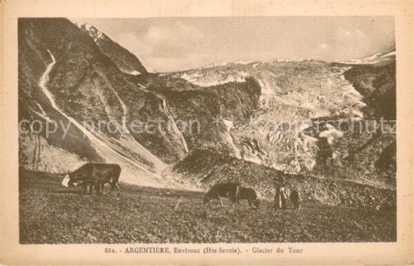 Argentiere 74 Haute-Savoie Vue panoramique Glacier du Tour Alpes