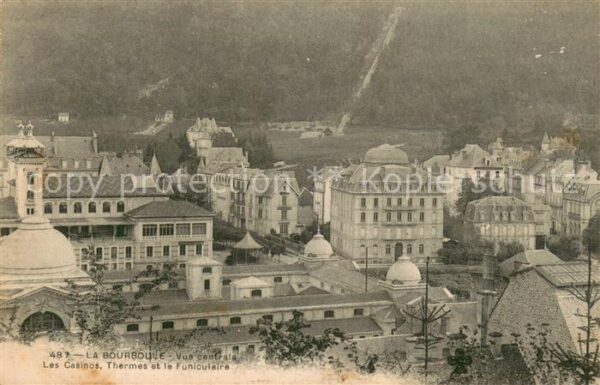 La Bourboule Vue Generale Casinos Thermes et le funi