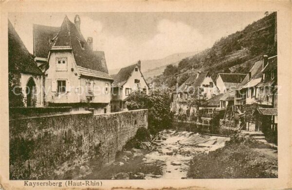 Kaysersberg Haut Rhin Häuserpartie an der Weiss