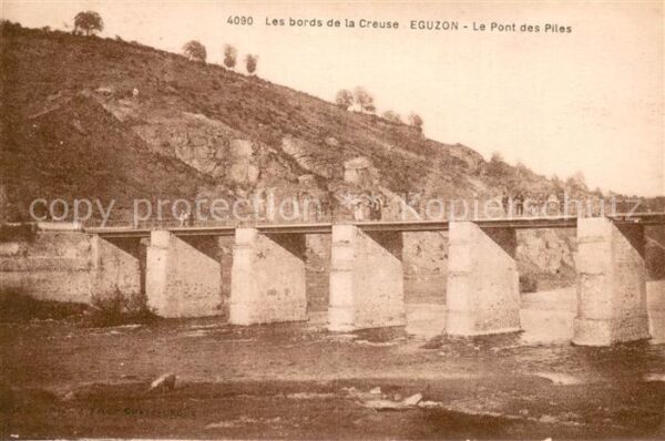 Eguzon-Chantome 36 Indre Le Pont des Piles Bords de la Creuse