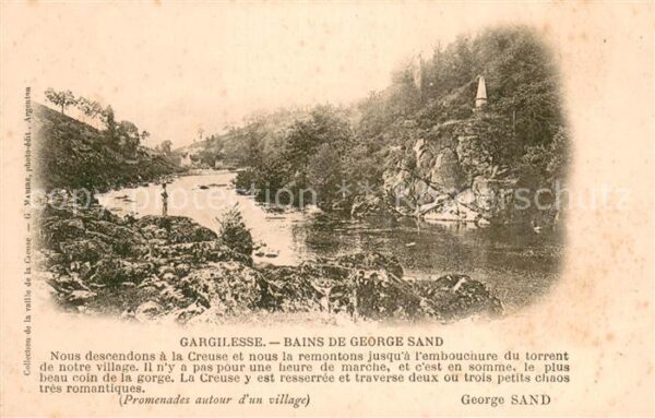 Gargilesse-Dampierre 36 Indre Bains de George Sand Bords de la Creuse
