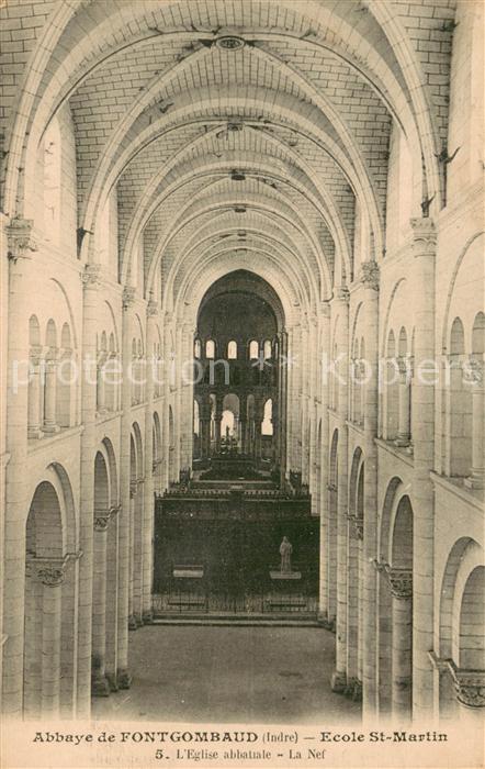 Fontgombaud Fontgombault Abbaye Ecole Saint Martin Intérieur Egl