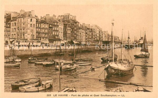 Le Havre Port de pêche et Quai Southampton Batea