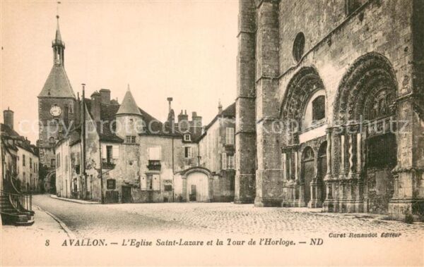 Avallon 89 Eglise Saint Lazare et la Tour de l Hor